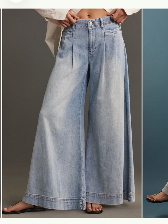 Pilcro Denim - Pilcro Light Wash Wide Leg Jeans